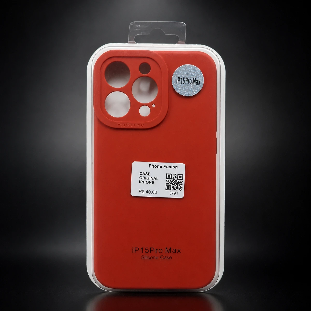 Capa Silicone iPhone 15 Pro Max Vermelha