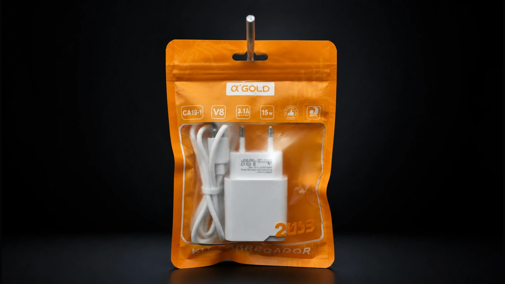Kit Carregador Alpha Gold 15W USB-C - tv