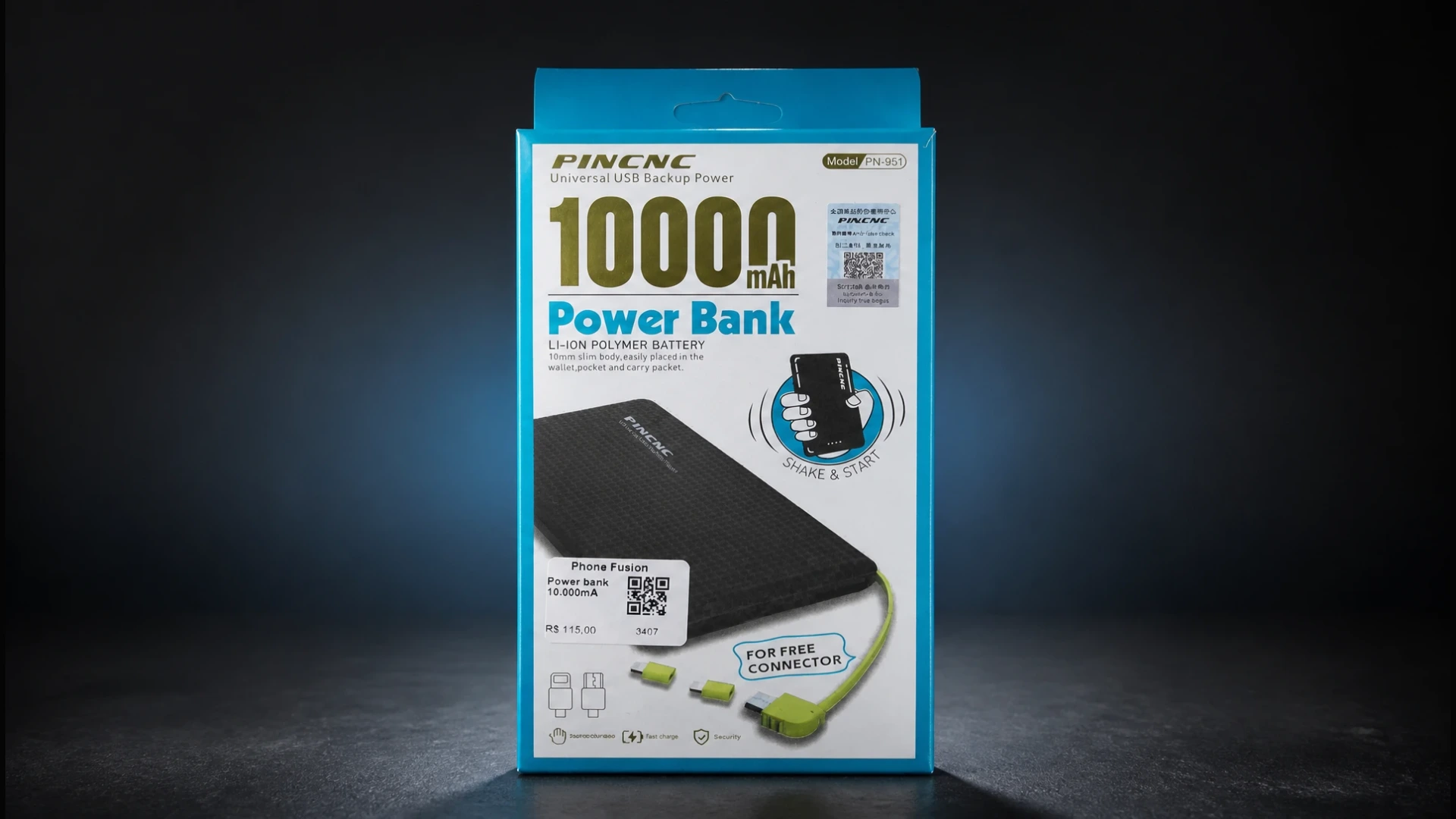 Power Bank PinCNC 10000mAh - tv
