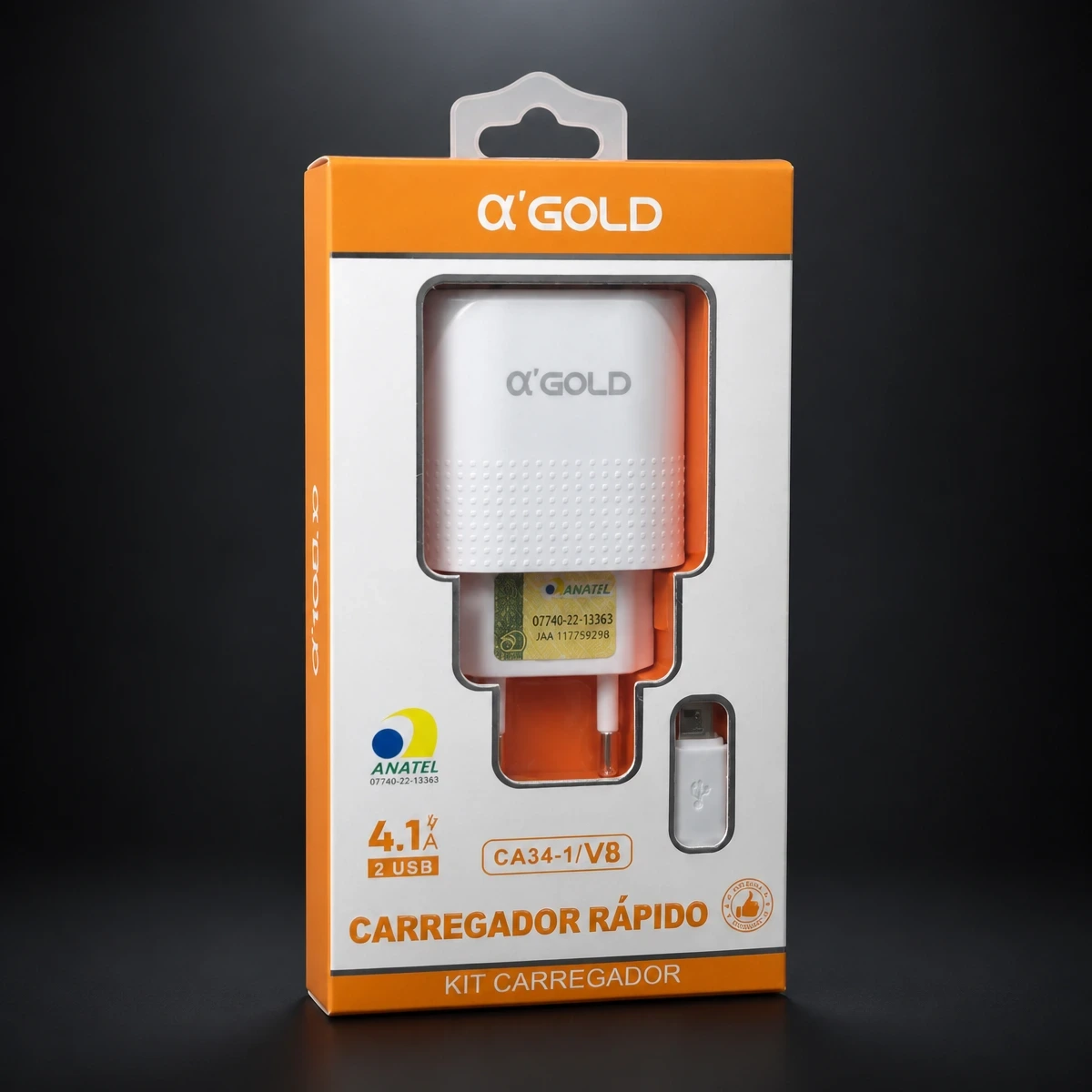 Carregador Rápido Alpha Gold 4.1A USB