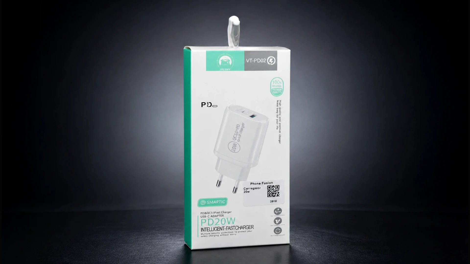 Carregador USB-C PD 20W Vortex VT-PD02 - tv